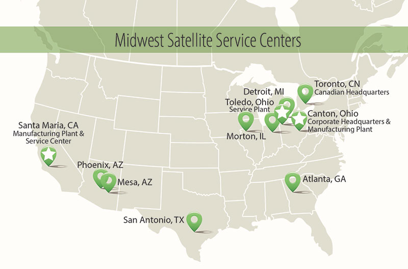 Midwest Industrial Satellite Service Centers 2020