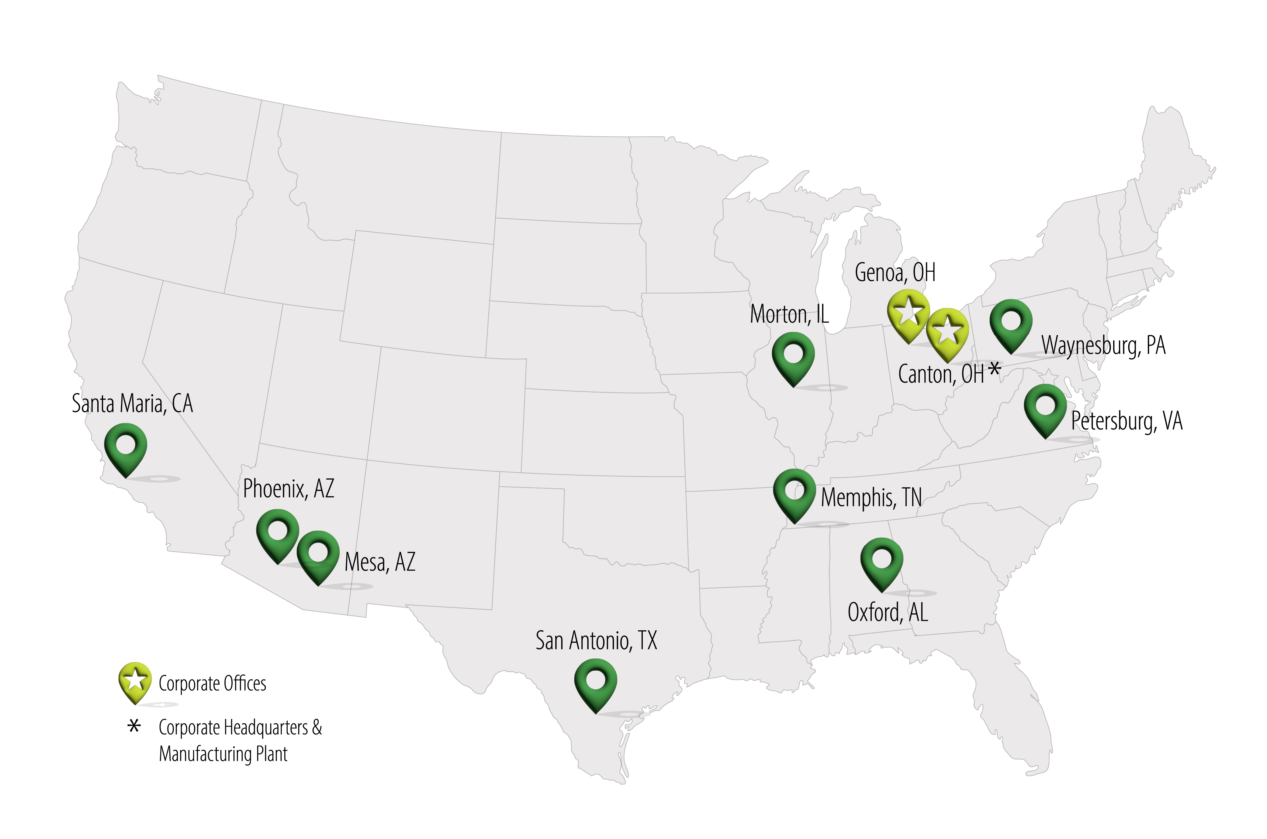 Midwest USA Locations Map Updated2025